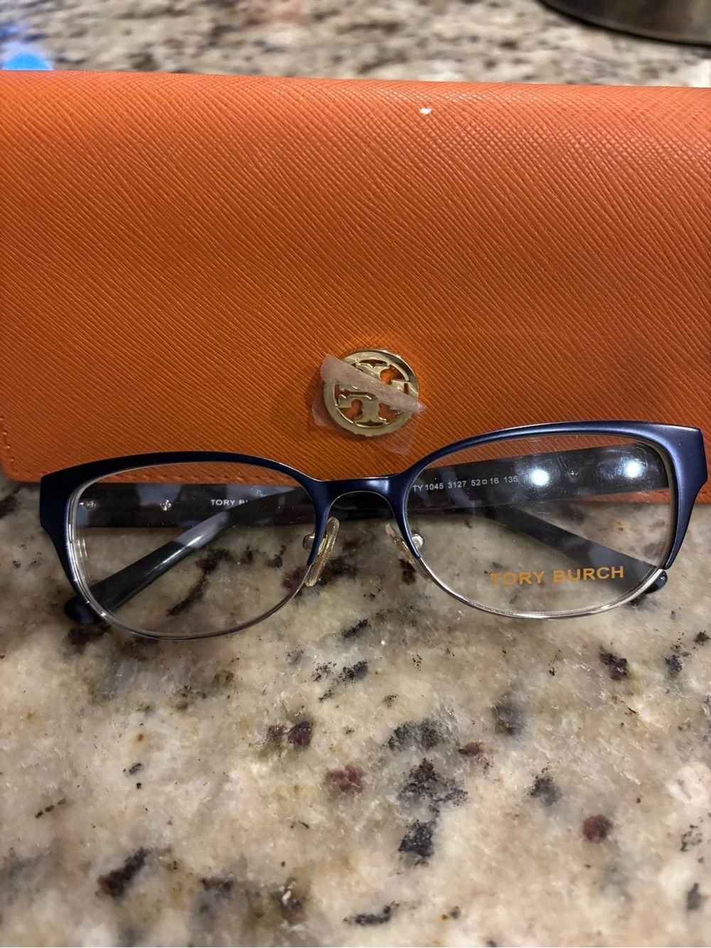 Tory Burch Navy Blue Cat-Eye Optical Glasses